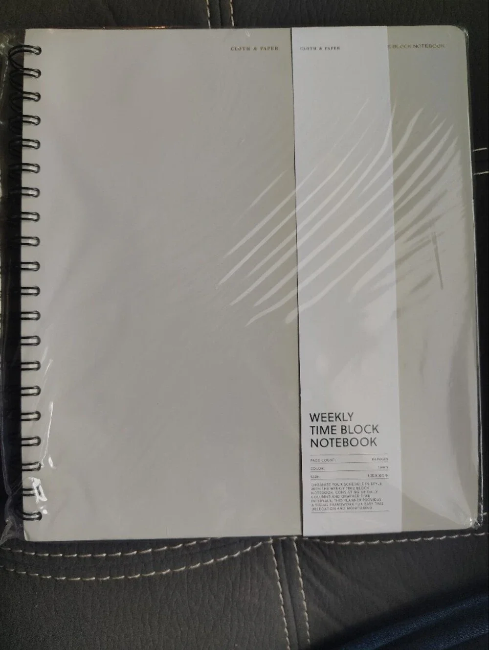 Cloth & Paper Weekly Time Block Notebook
